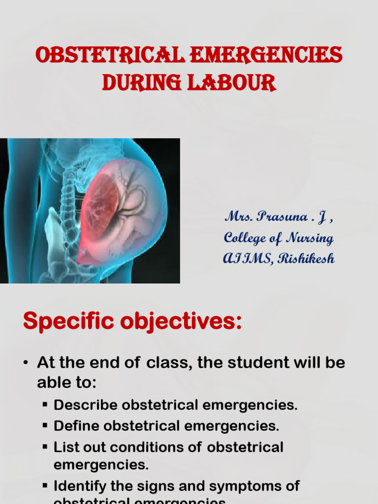Managing Obstetrical Emergencies | PDF | Childbirth | Shock (Circulatory)