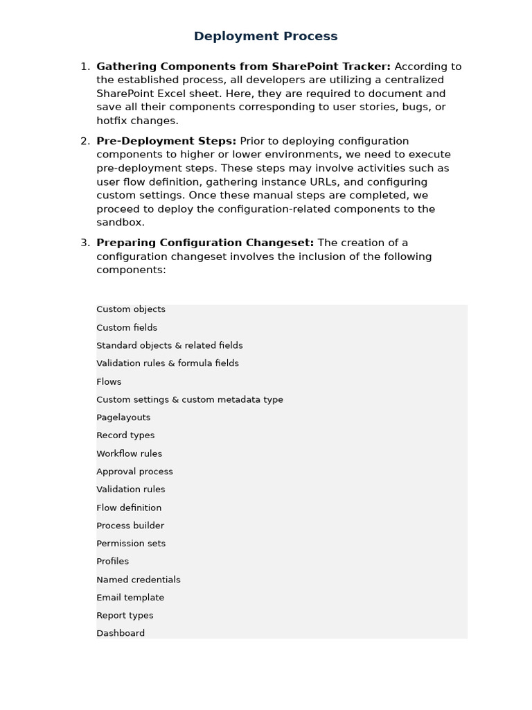 Deployent procedure pdf share point information technology