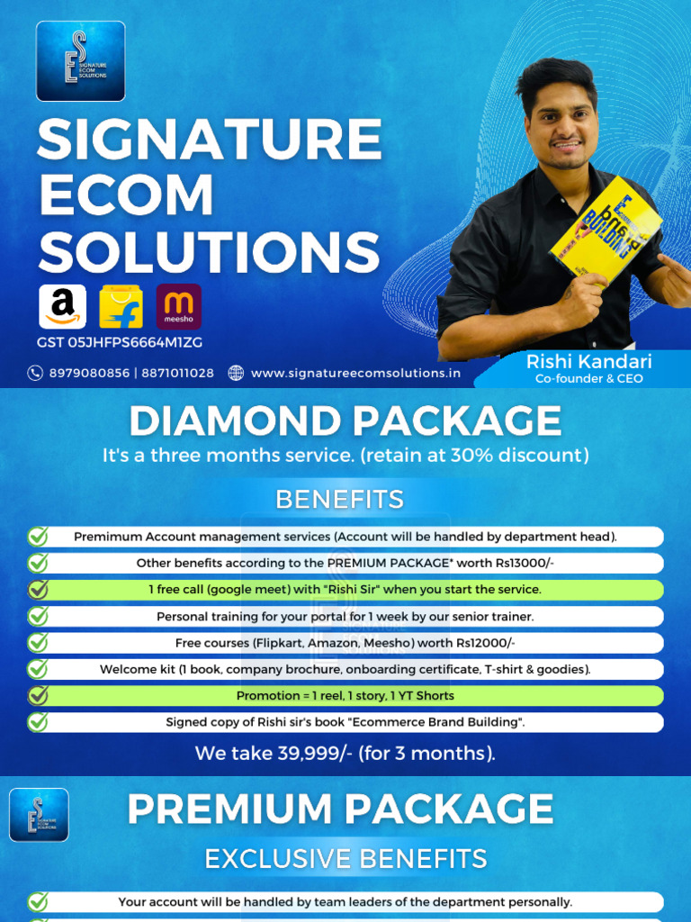 Rishi Kandari's Ecommerce Services Overview | PDF | E Commerce | Software