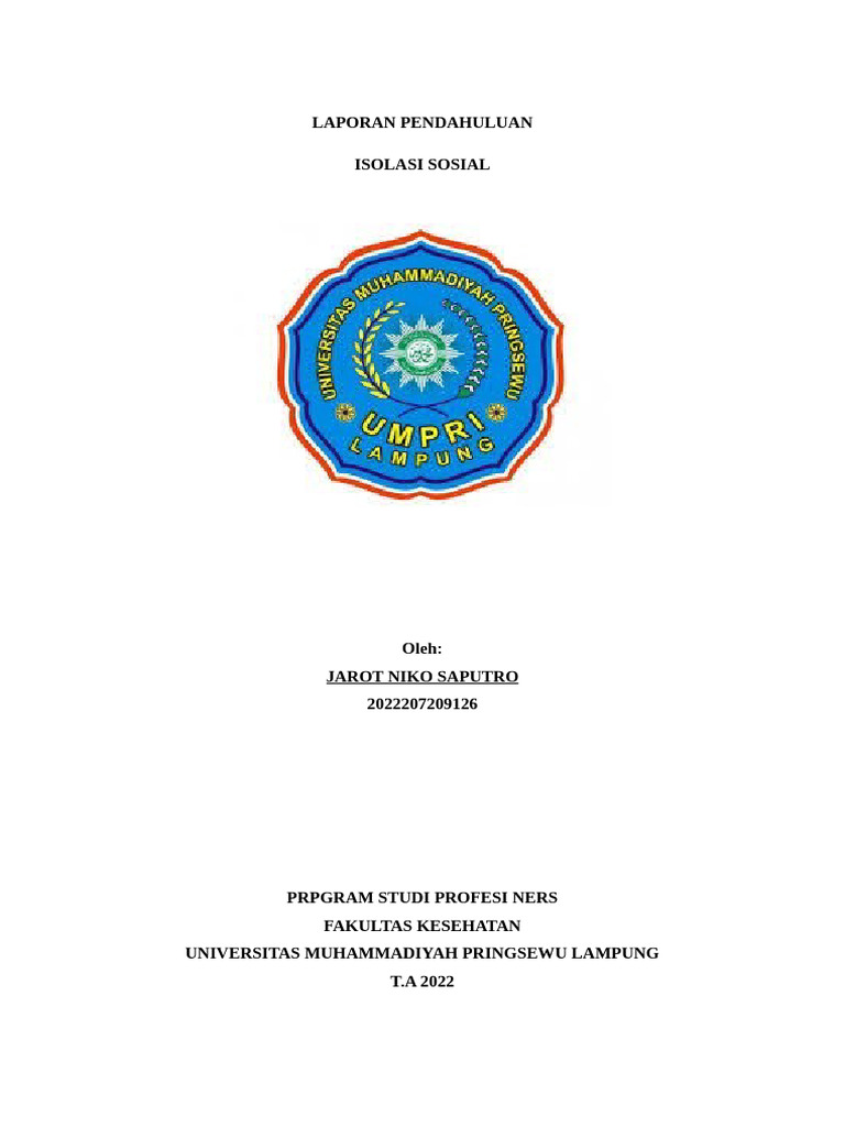 LP ISOLASI SOSIAl JAROT | PDF