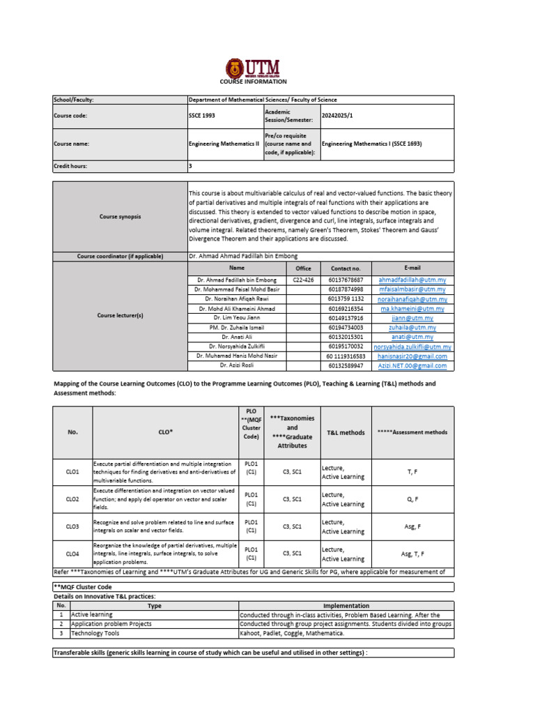 62 FE SSCE1993 Engineering Mathematics 2 | PDF | Integral ...