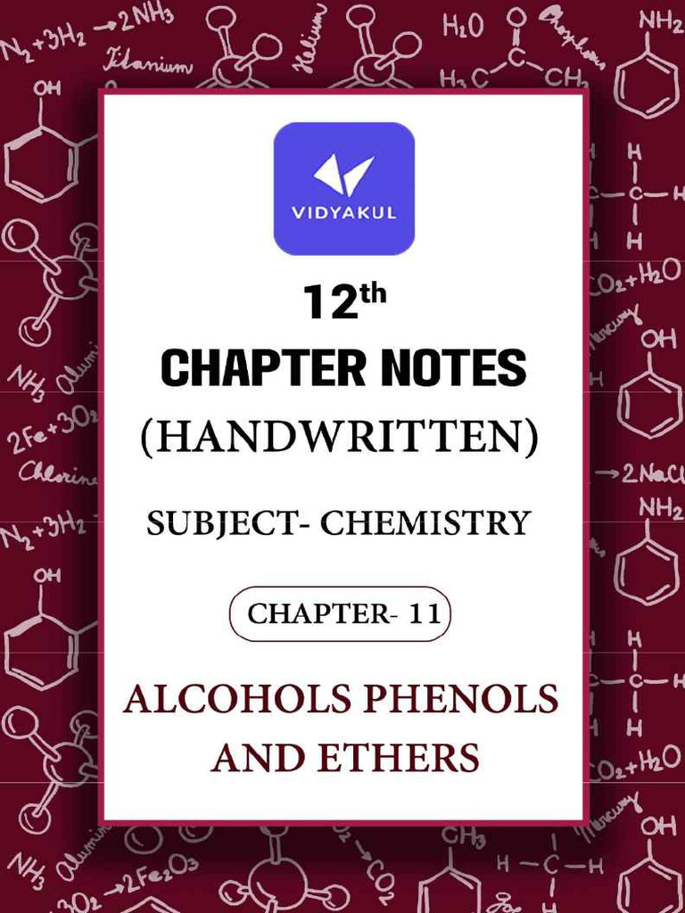 Alcohol Phenol and Ether Board Notes | PDF