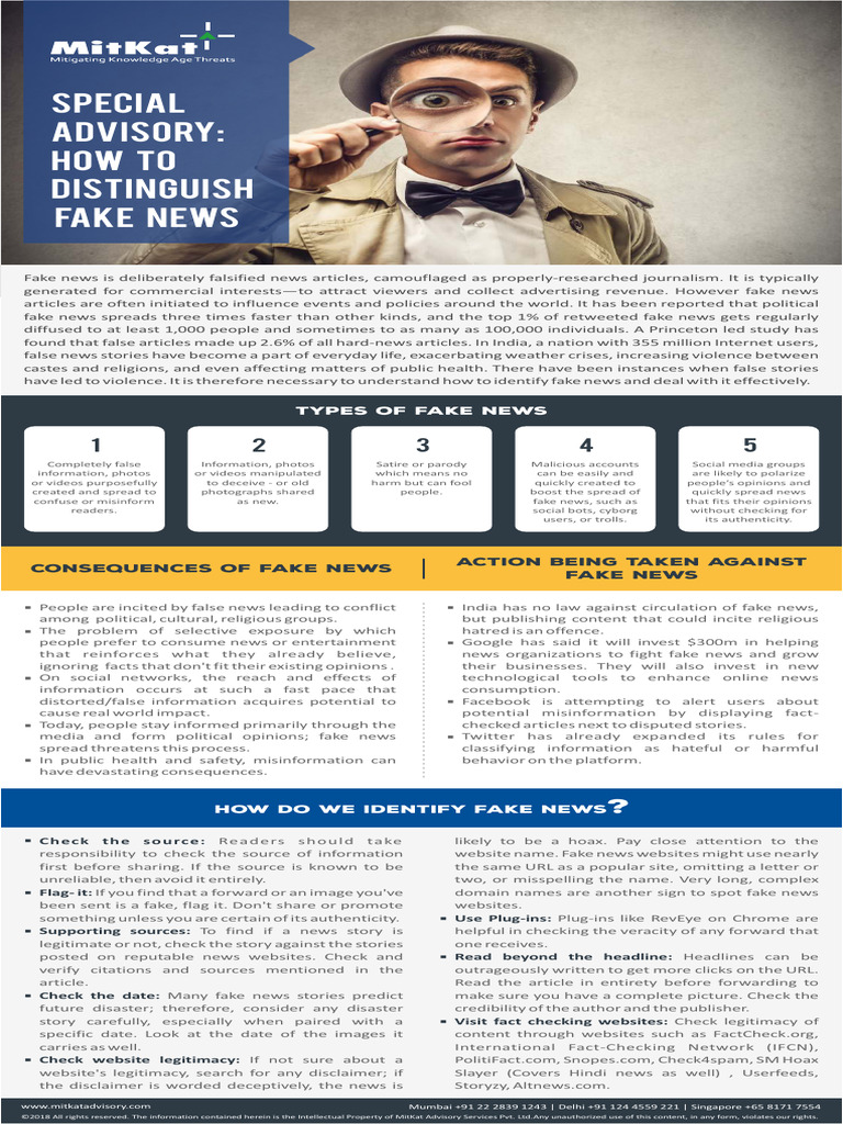 Identifying and Combating Fake News | PDF | News | Cyberspace