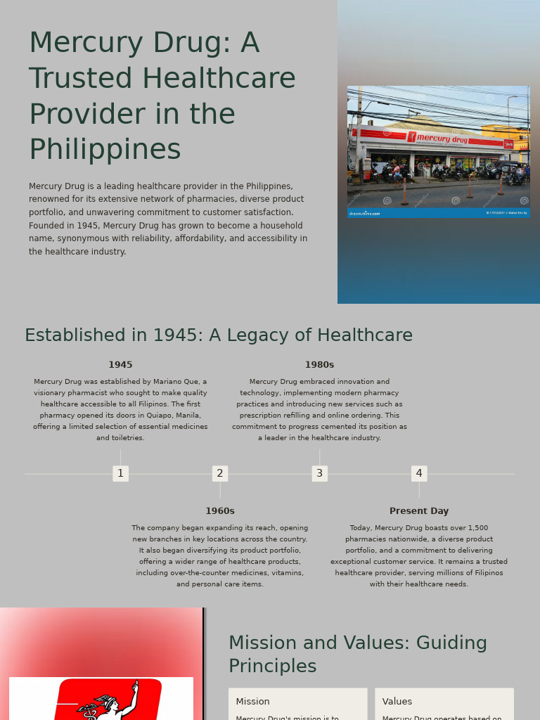 Mercury Drug: Core Values and Legacy | PDF | Cosmetics | Dietary ...