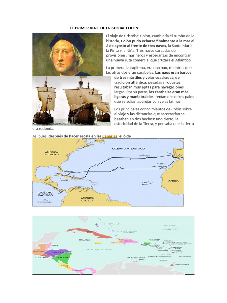 Viaje de Cristóbal Colón y los Vikingos | PDF | Cristobal colon | Vikingos