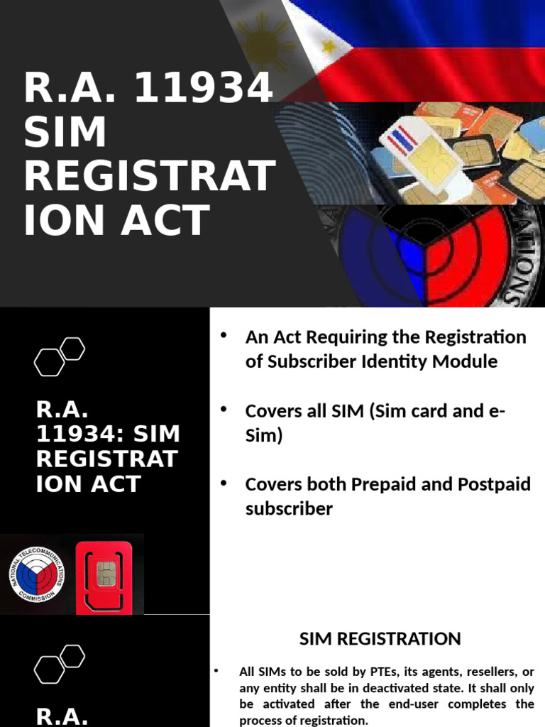 SIM Card Registration Act Overview | PDF | Identity Document ...