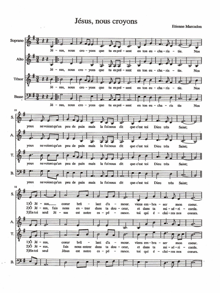 Jésus Nous Croyons Pdf