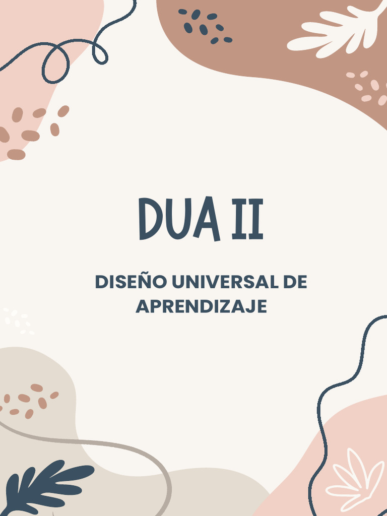 Dua Ii: Diseño Universal de Aprendizaje | PDF | Invalidez | Accesibilidad