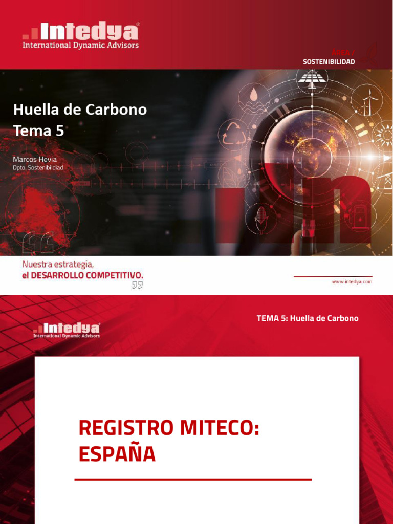 TEMA 5 Registro MITECO España | PDF | Ciencia y matemáticas | Tecnología