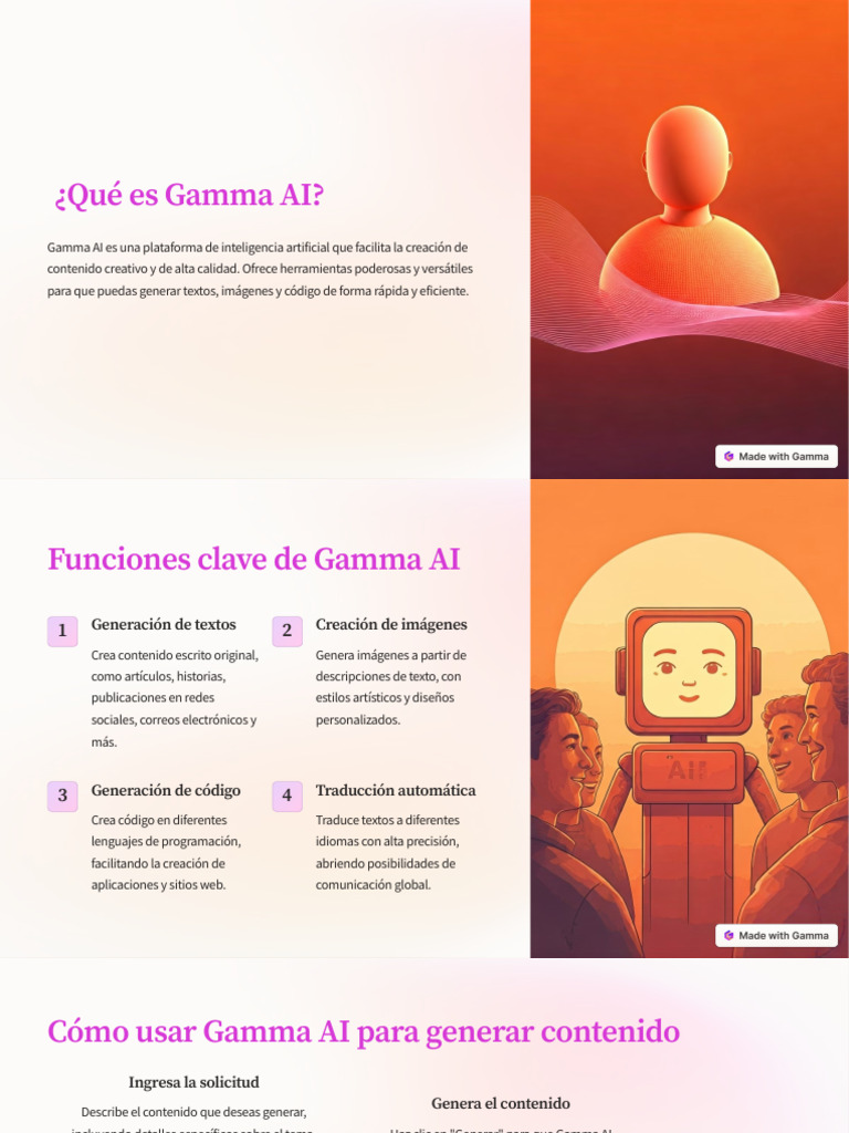 Gamma AI: Creación Eficiente de Contenido | PDF | Inteligencia ...