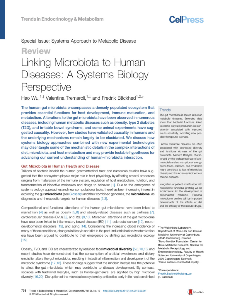 Gut Microbiota and Metabolic Diseases | PDF | Microbiota | Metabolomics