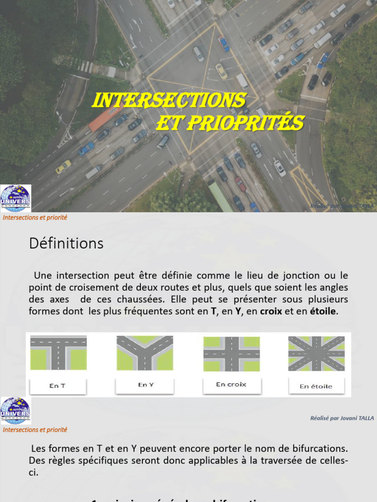Règles de Priorité aux Intersections | PDF | Intersection (Route) | Route
