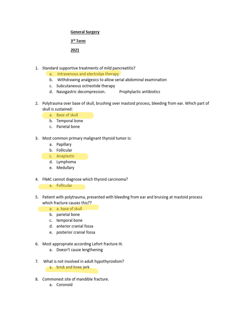IMDC 2021 3rd Term 3 | PDF | Skull | Human Head And Neck