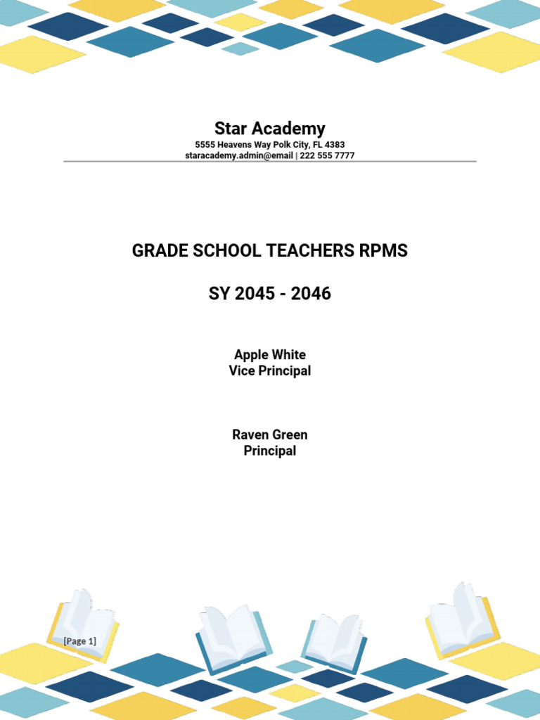 RPMS Template for Grade School Teachers | PDF | Psychological Concepts ...