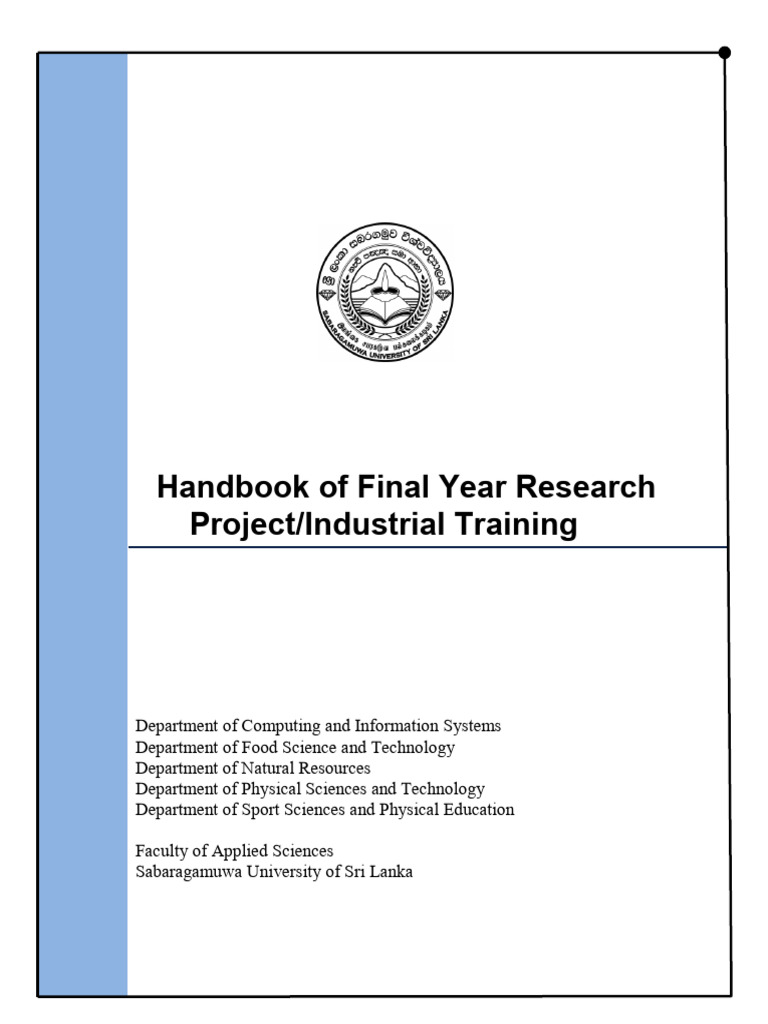 Handbook of Final Year Research Project | PDF | Science | Paragraph