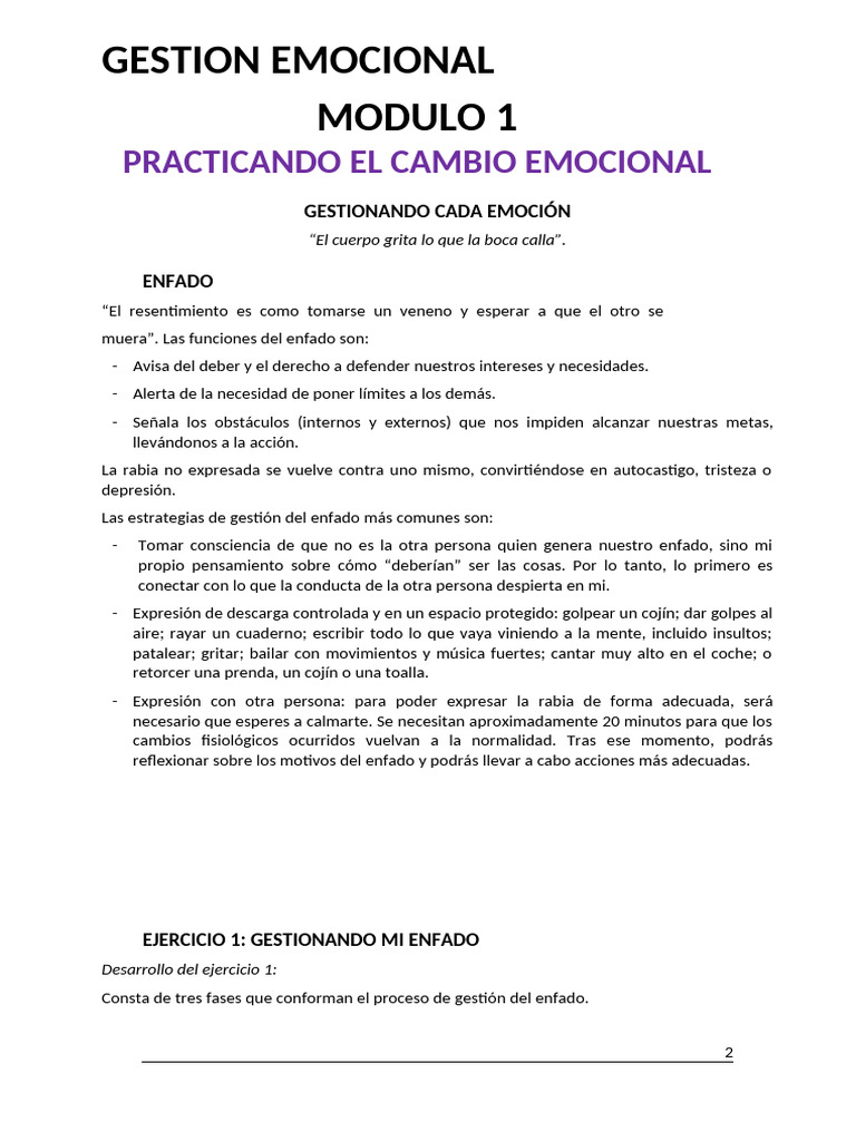 Estrategias para Gestionar Emociones | PDF | Las emociones | Ira