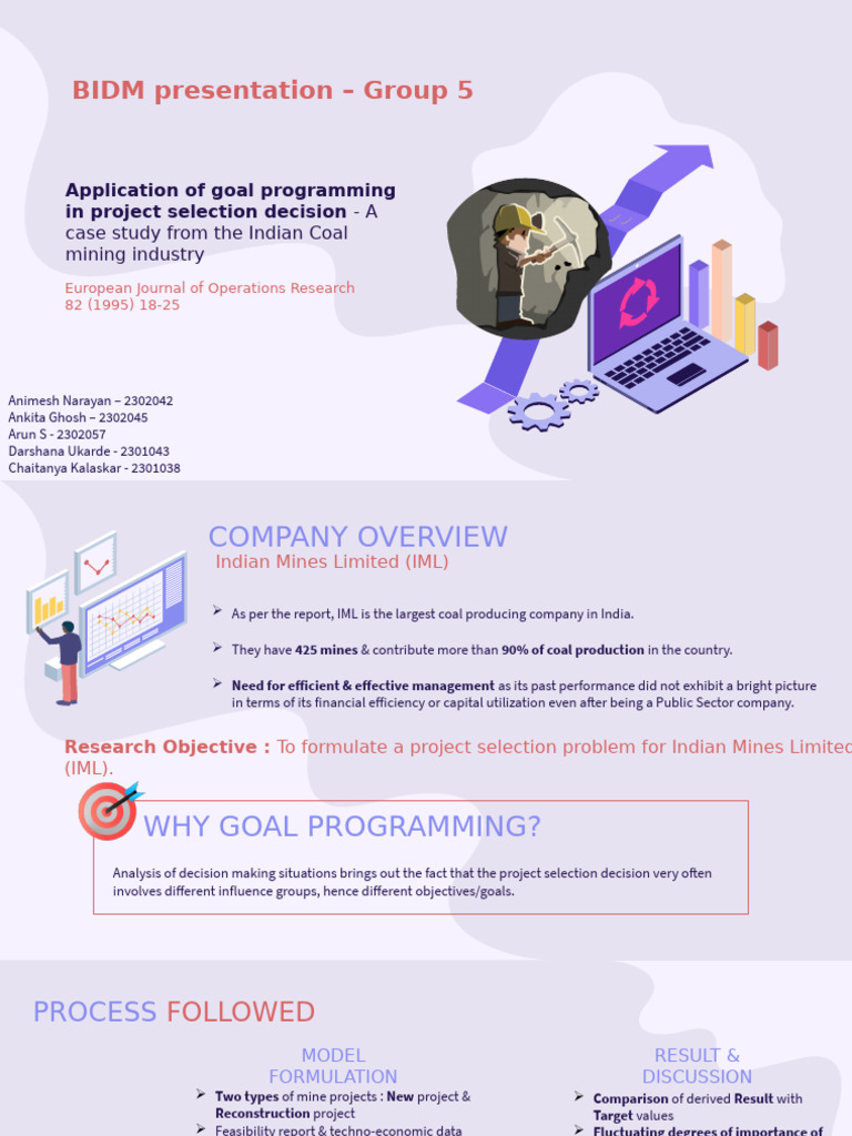 Goal Programming in Coal Projects | PDF | Mathematical Optimization ...