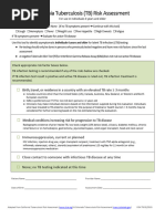 TB Screening and Risk Assessment Form | PDF | Tuberculosis | Diseases ...