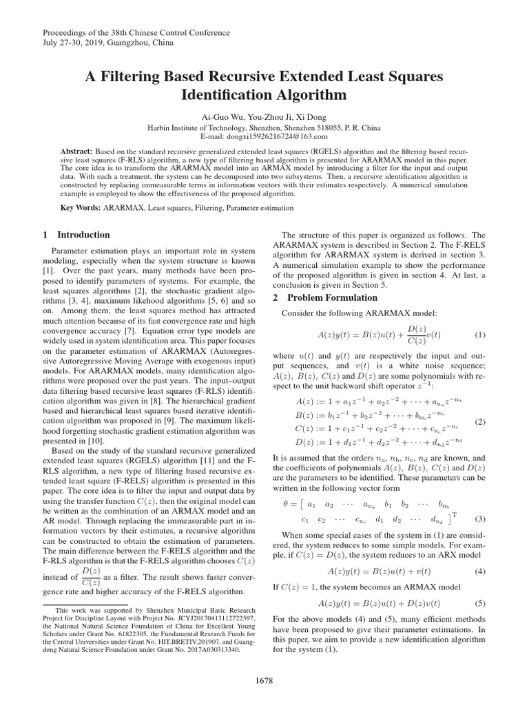 Wu2019 W-NOISE | PDF | Least Squares | Estimator