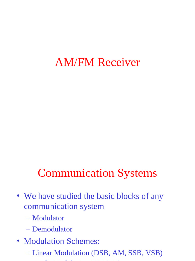 AM/FM Radio Receiver Design Guide | PDF | Computers