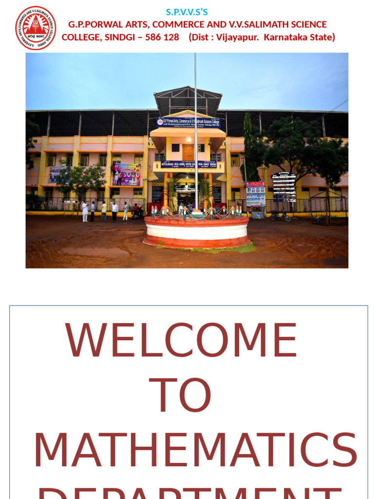 MATHEMATICS Model PPT For Department | PDF | Mathematical Analysis ...