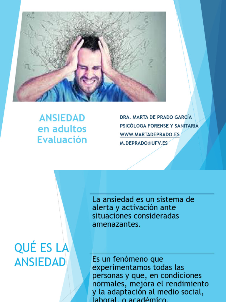 Comprendiendo la Ansiedad en Adultos | PDF | Ansiedad | Desorden ...