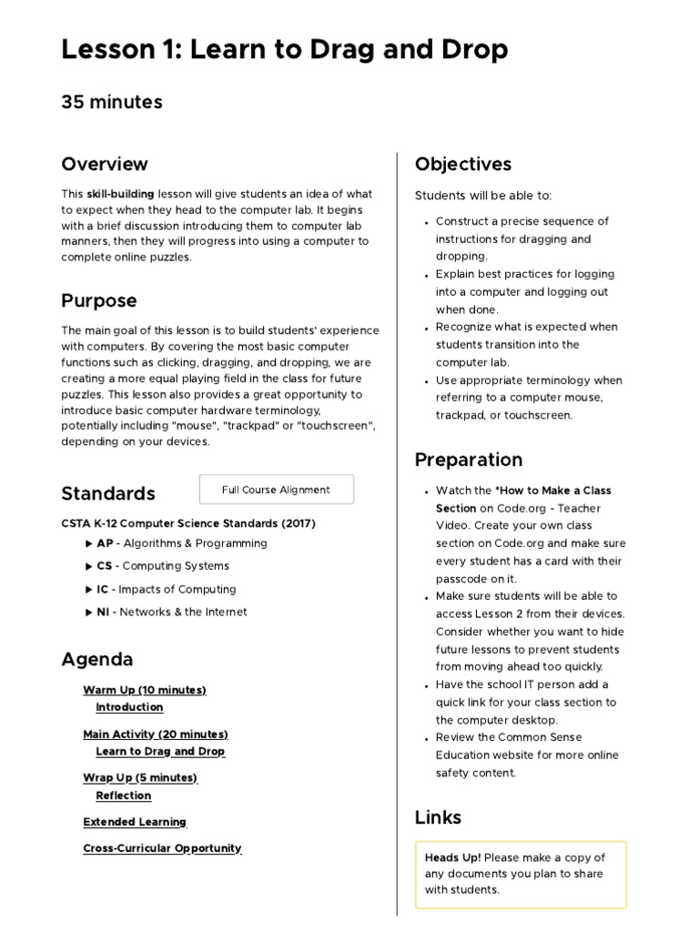 Learn To Drag and Drop | PDF | Computing