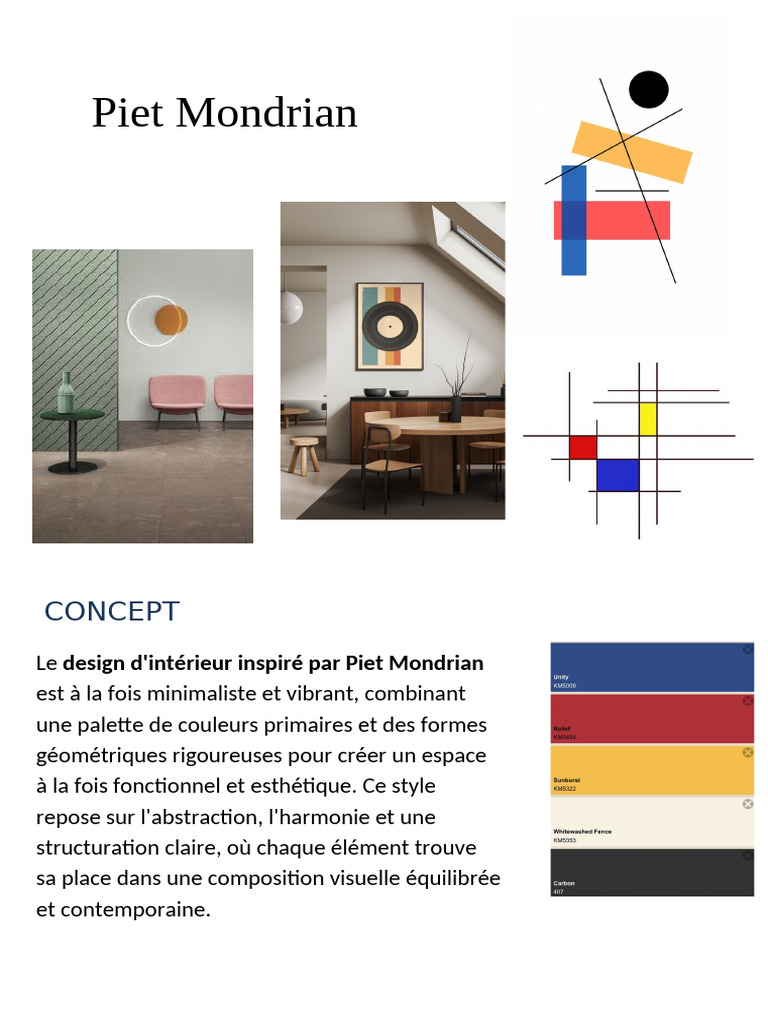 Design d'intérieur inspiré de Mondrian | PDF