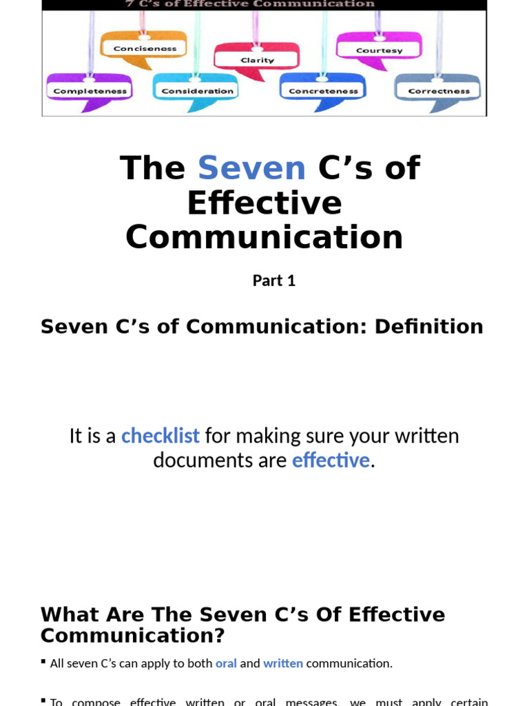 Lect 6 - TRW - 7C's of Communication | PDF | Communication