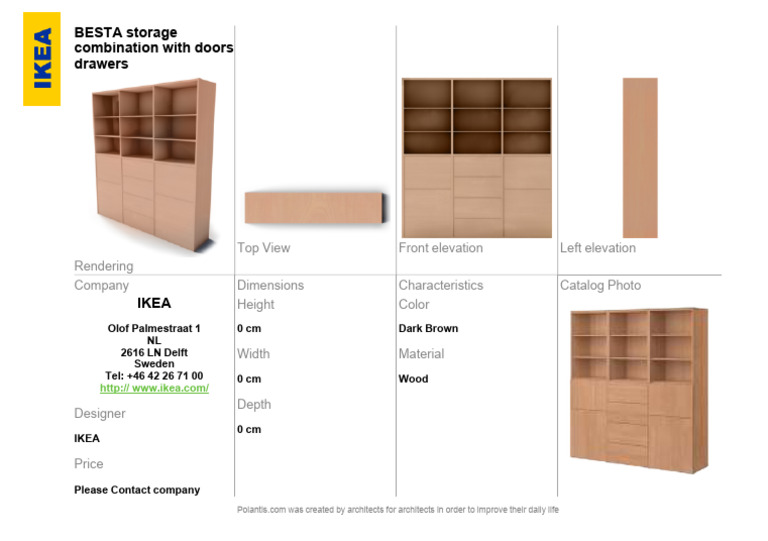 IKEA-BESTA Storage Combination With Doors drawers-CAT | PDF