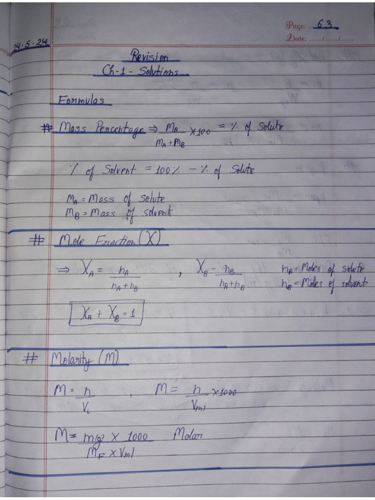 Revision Ch-1 Solutions | PDF