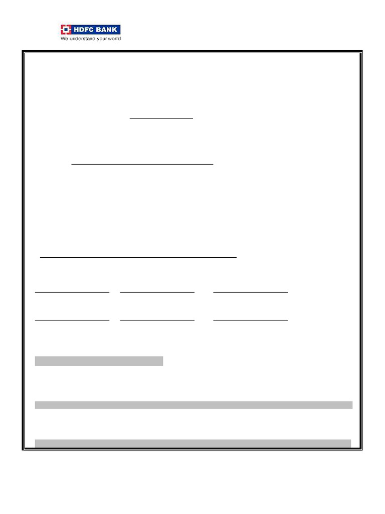 HDFC Email ID Update Request Form | PDF | Career & Growth | Finance ...