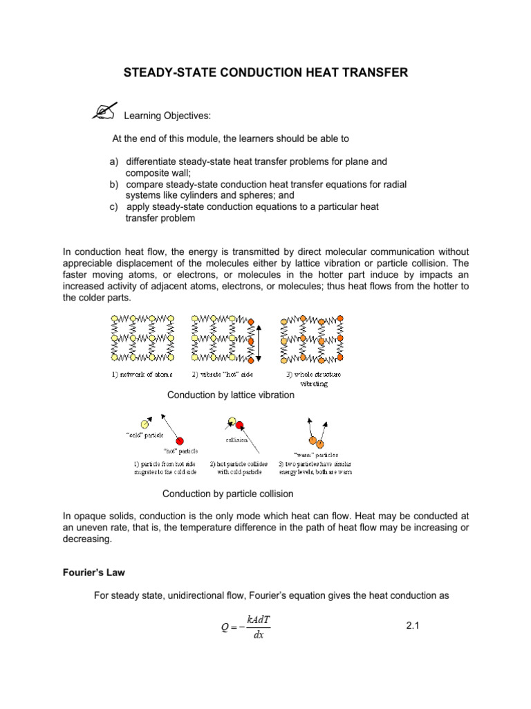 Steady-State Heat Transfer Analysis | PDF | Thermal Conduction | Heat ...