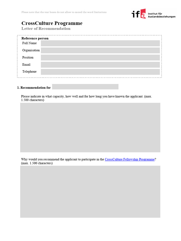 Ccp recommendation letter 2025 pdf