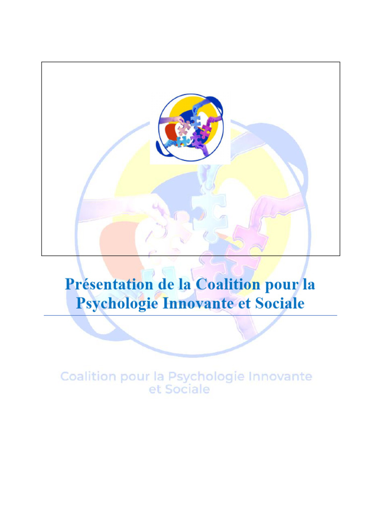 Présentation de la CPIS et ses initiatives | PDF | Psychologie ...