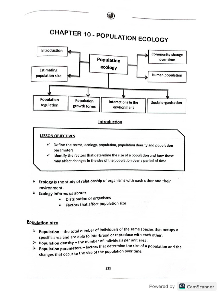 Population Ecology Notes 082556 Pdf