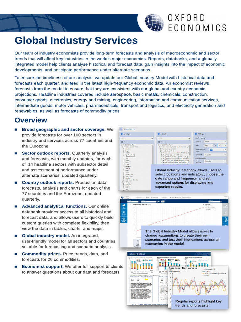 Global Industry Services - A4 | PDF | Macroeconomics | Forecasting