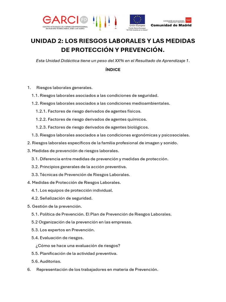 Riesgos Laborales y Prevención Ambiental | PDF | ruido | Riesgo