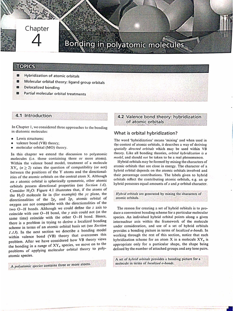 Hybridization Notes Chemistry | PDF