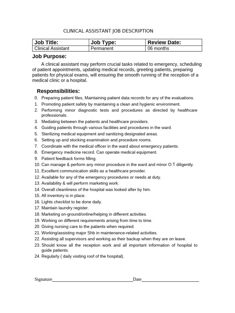 Clinical Assistant | PDF | Science & Mathematics