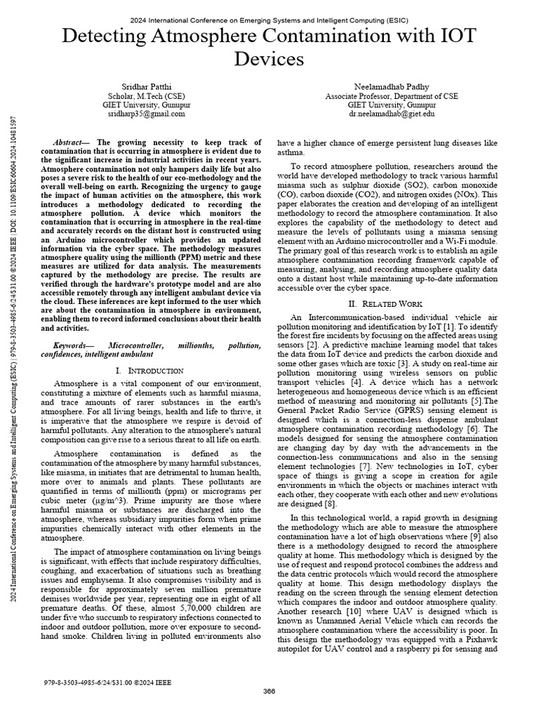 Batch 05 Base Paper | PDF | Internet Of Things | Particulates