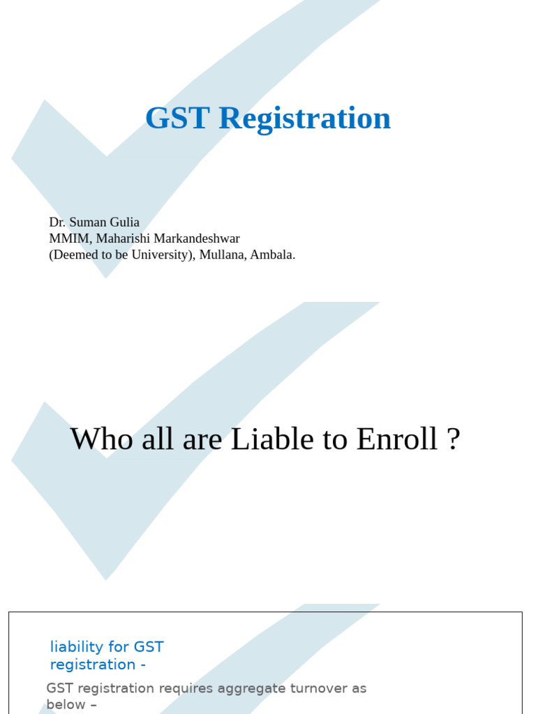 Registration Process Gst Pdf