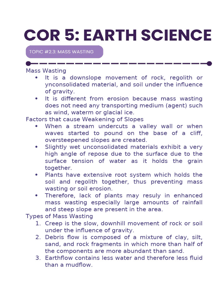 COR 5 Earth Science (2nd Quarter) | PDF | Magma | Plate Tectonics
