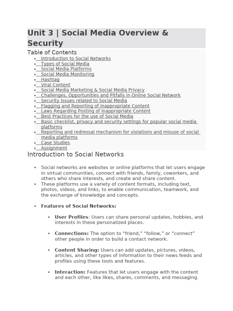 Social Media Overview and Security Guide | PDF | Popular Culture ...