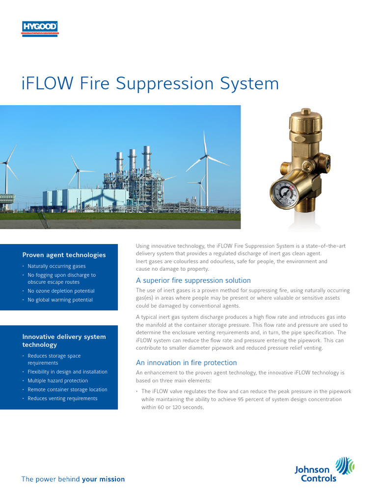 iFLOW Fire Suppression System Overview | PDF | Firefighting | Gases