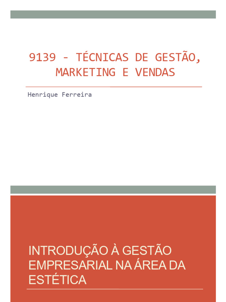 Técnicas de Gestão Marketing e Vendas Manual 9139 | PDF | Análise SWOT ...