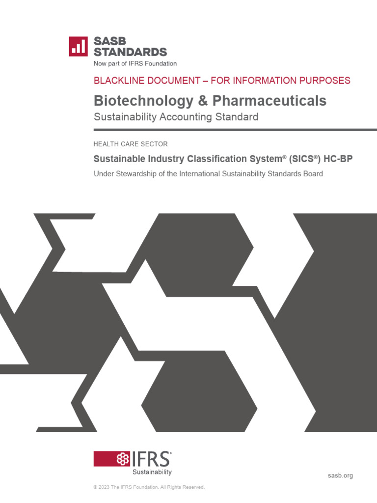 Biotechnology-And-Pharmaceuticals-Standard - Blackline SASB | PDF ...