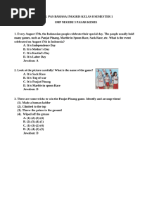 Soal Pas Bahasa Inggris Kelas 8 Semester 1