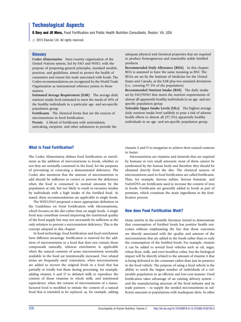 chapter fortification | PDF | Vitamin | Nutrients