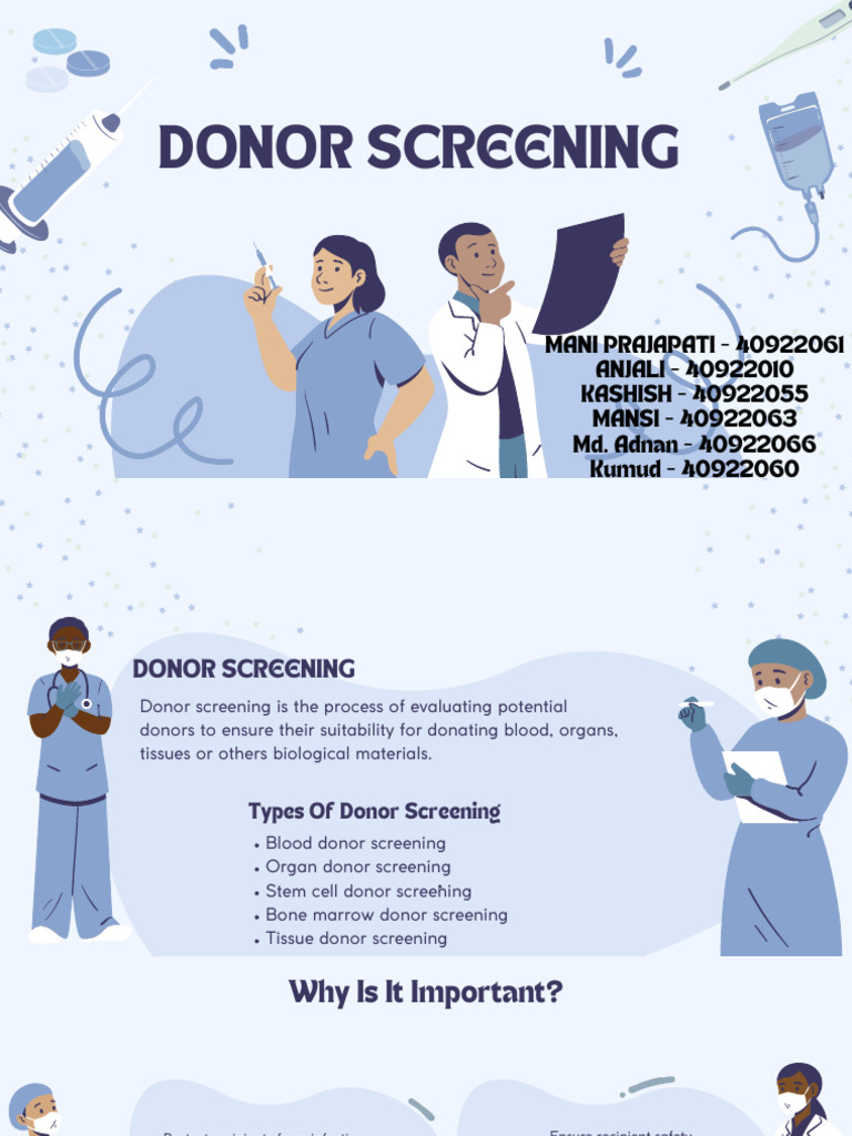 Donor Screening Process Explained | PDF | Blood Donation | Blood Type